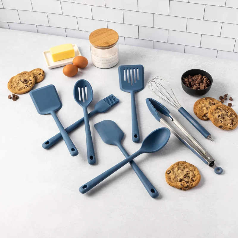CORE KITCHEN - Ensemble de 8 Outils de Cuisine en Silicone