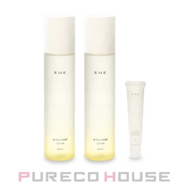 RMK W Treatment Lotion Duo Kit 160ml x2 and UV Face Protector 8g
