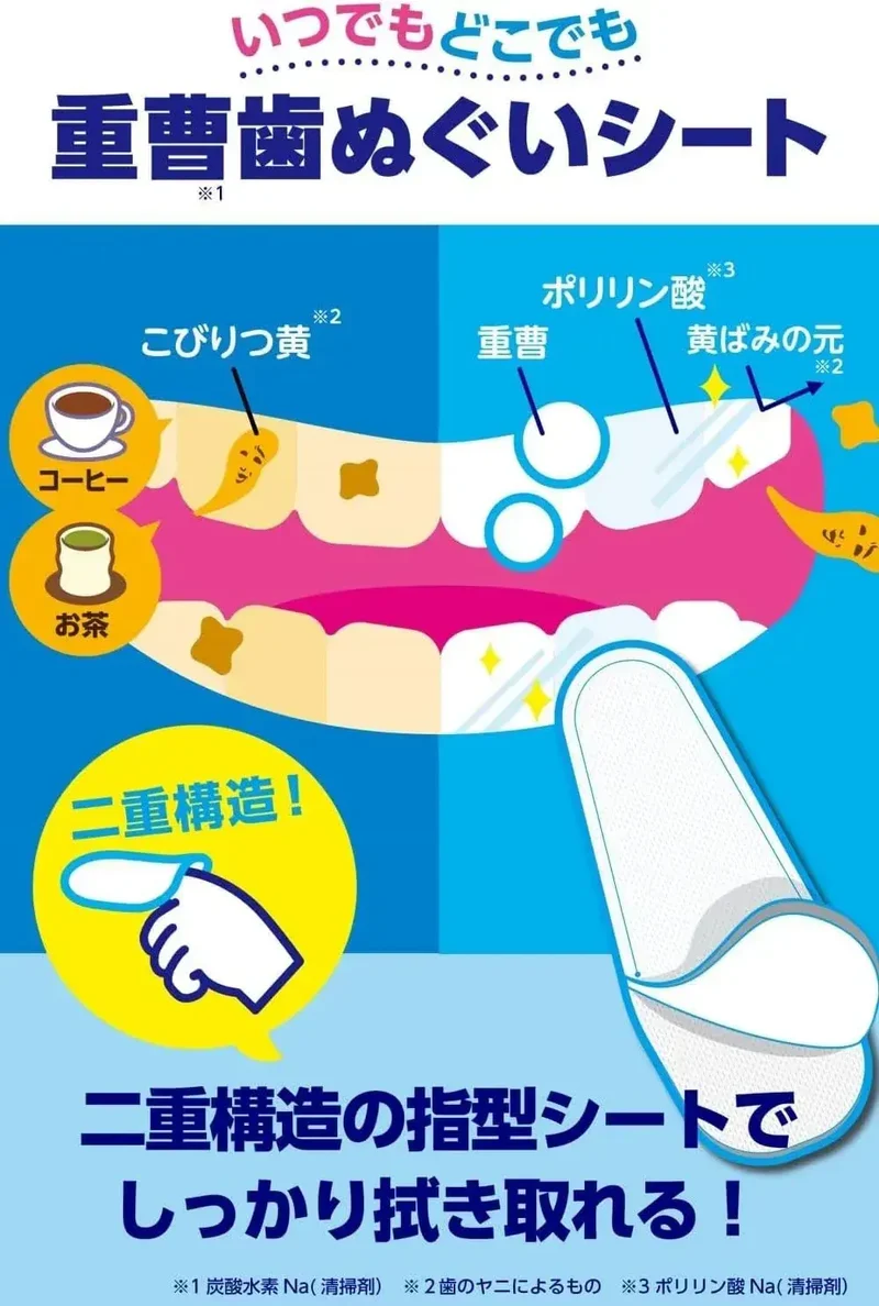 Keana Nadeshiko Baking Soda Toothpaste Finger Wipes 15 Count
