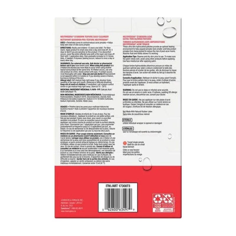 NEUTROGENA - Emballage Pratique Acné-Tenace et Pro-Texture