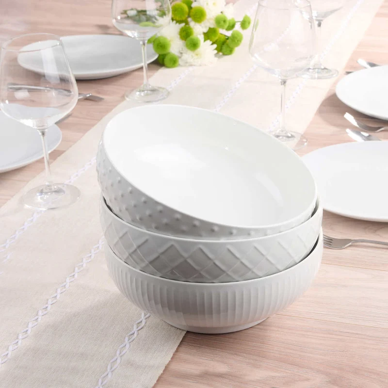 TRUDEAU - Ensemble de 3 Bols de Service en Porcelaine