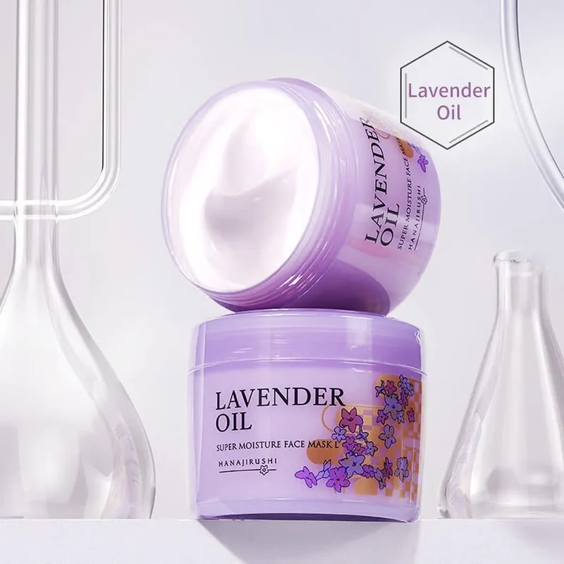 HanaJirushi Lavender Oil Face Mask with Vitamin E 7.8 oz