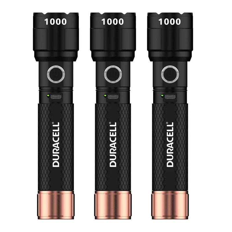 DURACELL - Ensemble de 3 Lampes de Poches à DEL Hybrides