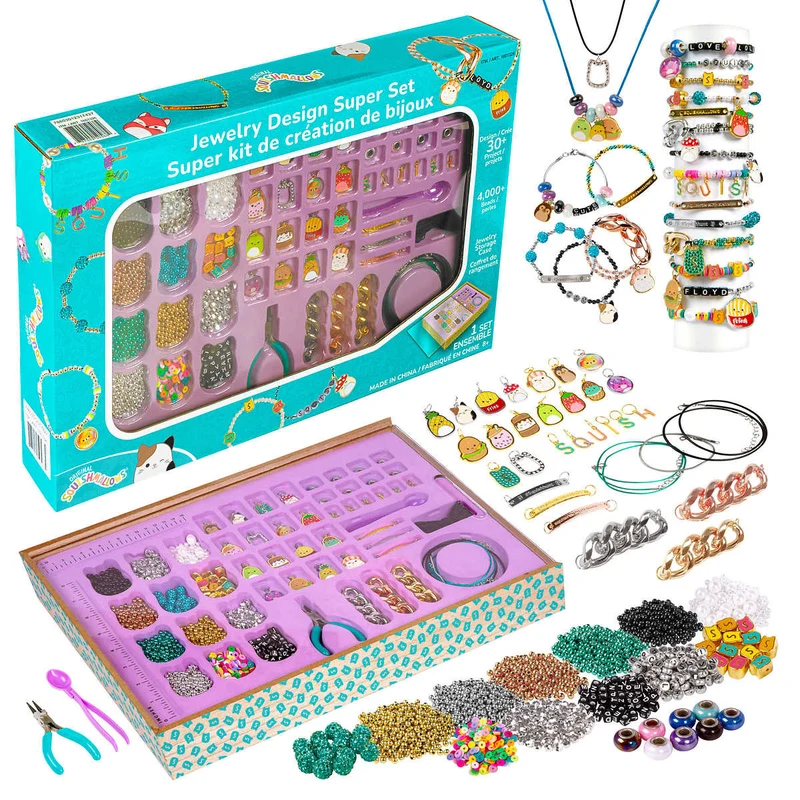 SQUISHMALLOWS - Super Kit de Création de Bijoux