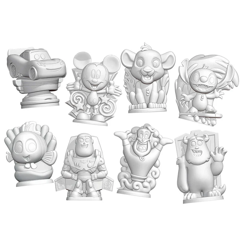DISNEY - Ensemble de Peintures et Présentoirs pour les 100 Ans de Disney