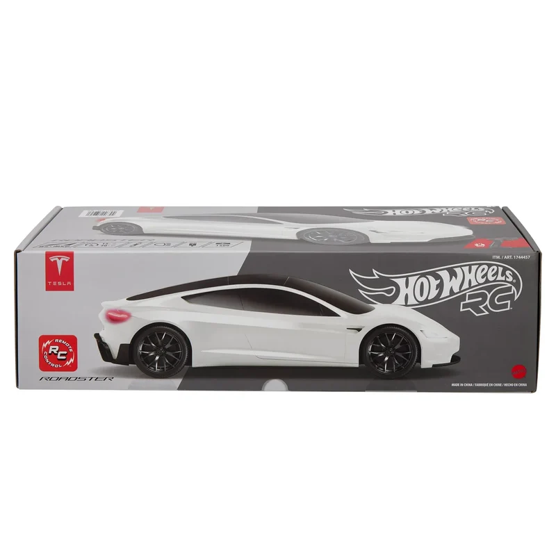HOT WHEELS - Voiture Électrique Tesla Roadster avec Télécommande