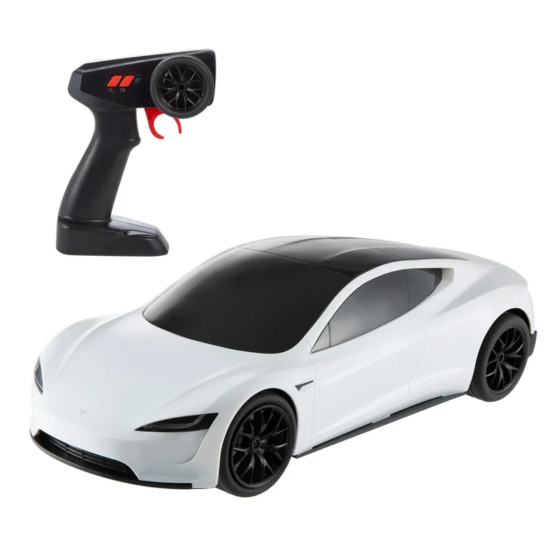 HOT WHEELS - Voiture Électrique Tesla Roadster avec Télécommande