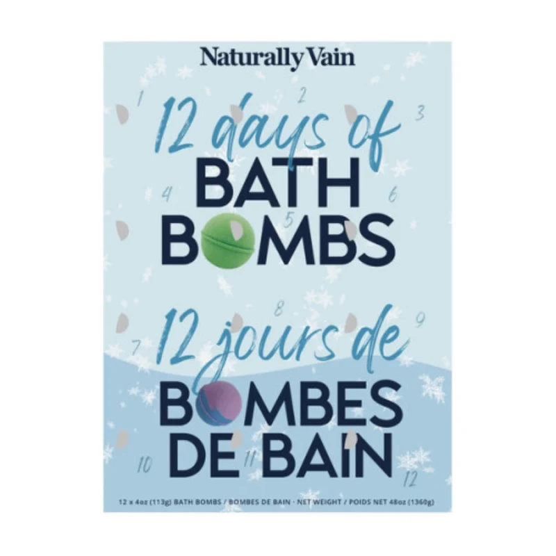 NATURALLY VAIN - Ensemble de 12 Bombes de Bain