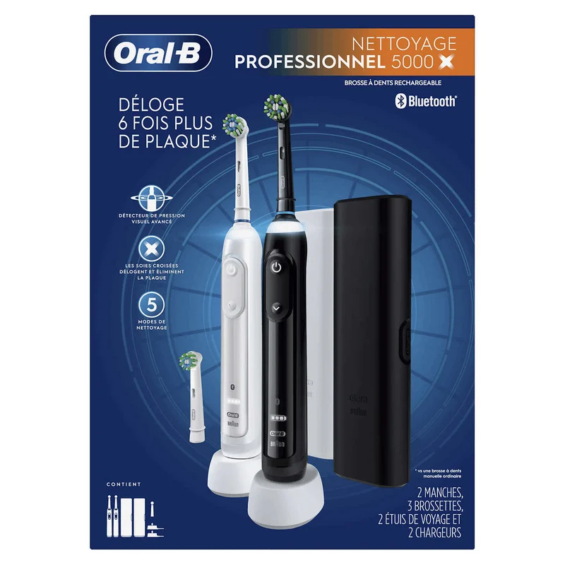 ORAL B - Ensemble de 2 Brosses à Dents Électriques