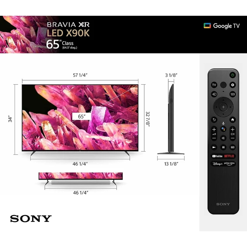 SONY - Téléviseur Intelligent 4K HDR à DEL BRAVIA XR X90K de 65 po *Boite Ouverte*