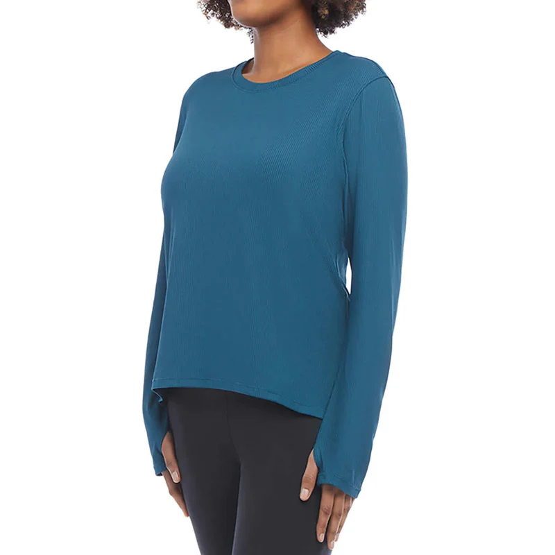 DANSKIN - Chandail à Manches Longues Côtelé pour Femme