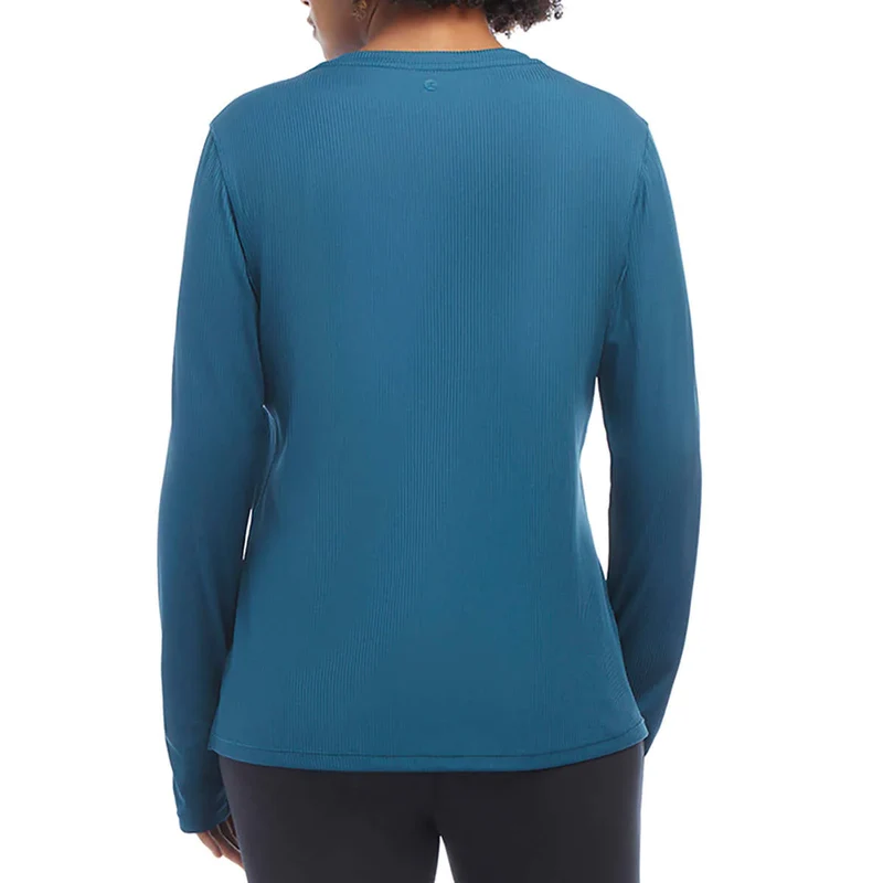 DANSKIN - Chandail à Manches Longues Côtelé pour Femme