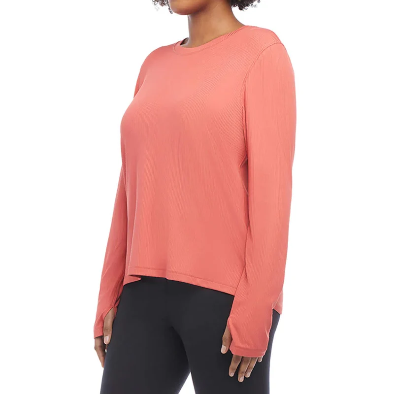 DANSKIN - Chandail à Manches Longues Côtelé pour Femme