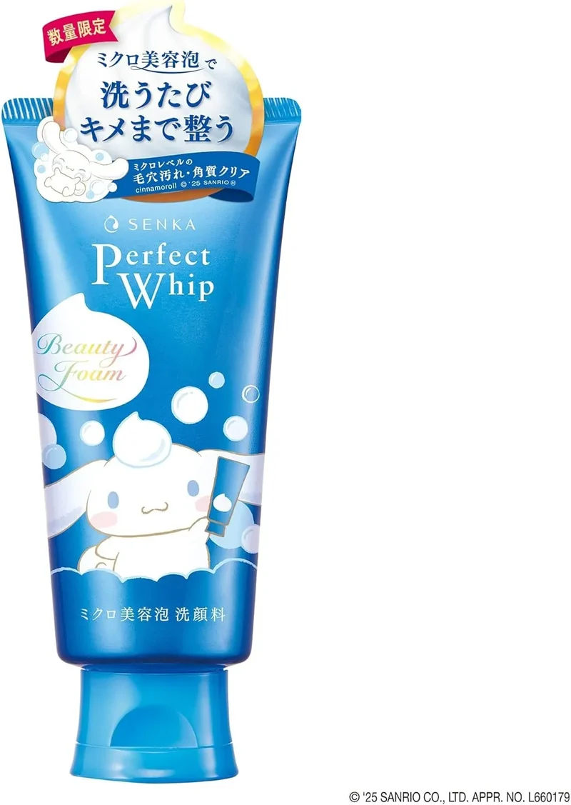 Senka Perfect Whip Face Foam Cinnamoroll Design Pore Care Moisture