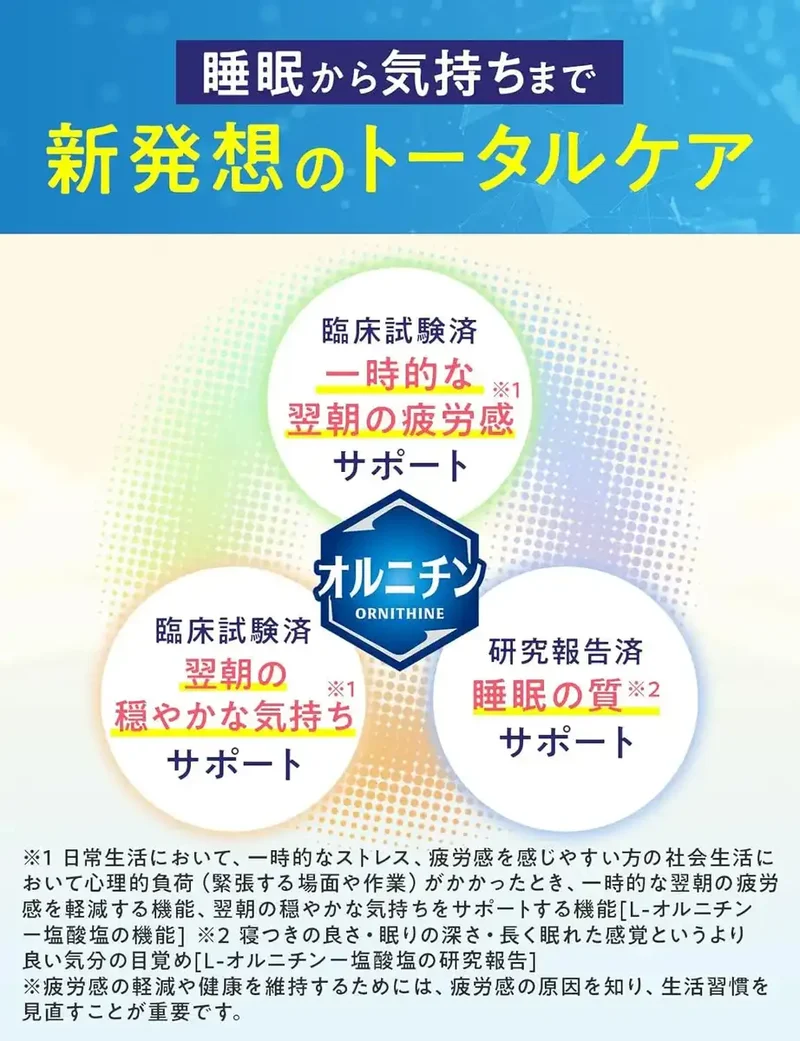 Ornithine Kirin Ornithine Pro Fatigue Mood Sleep Care Supplement