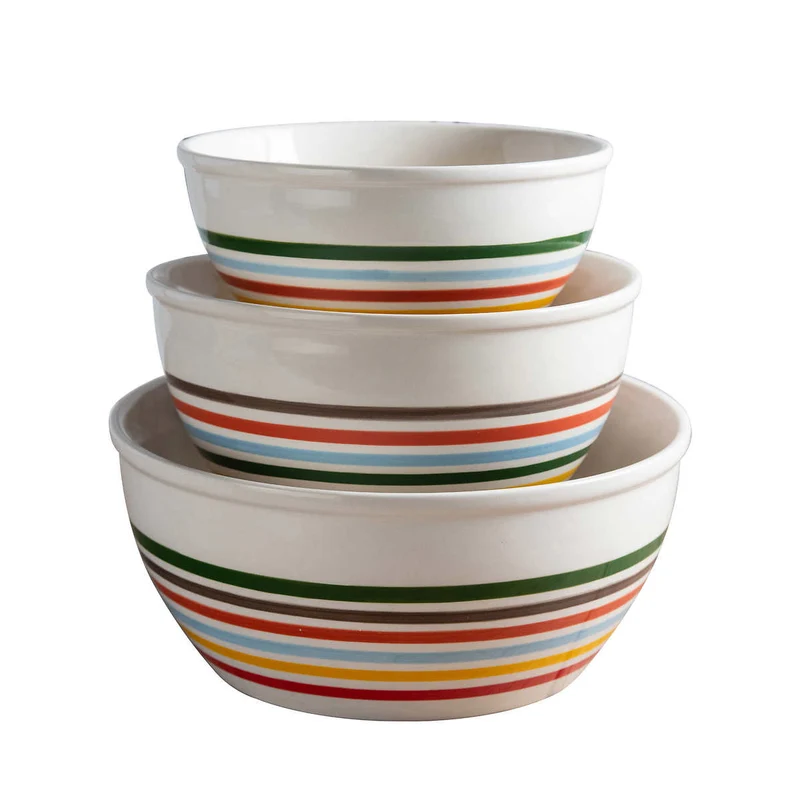 STRIPED - Ensemble de 3 Bols de Service