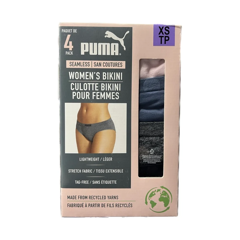 PUMA - Paquet de 4 Culottes Bikini pour Femmes