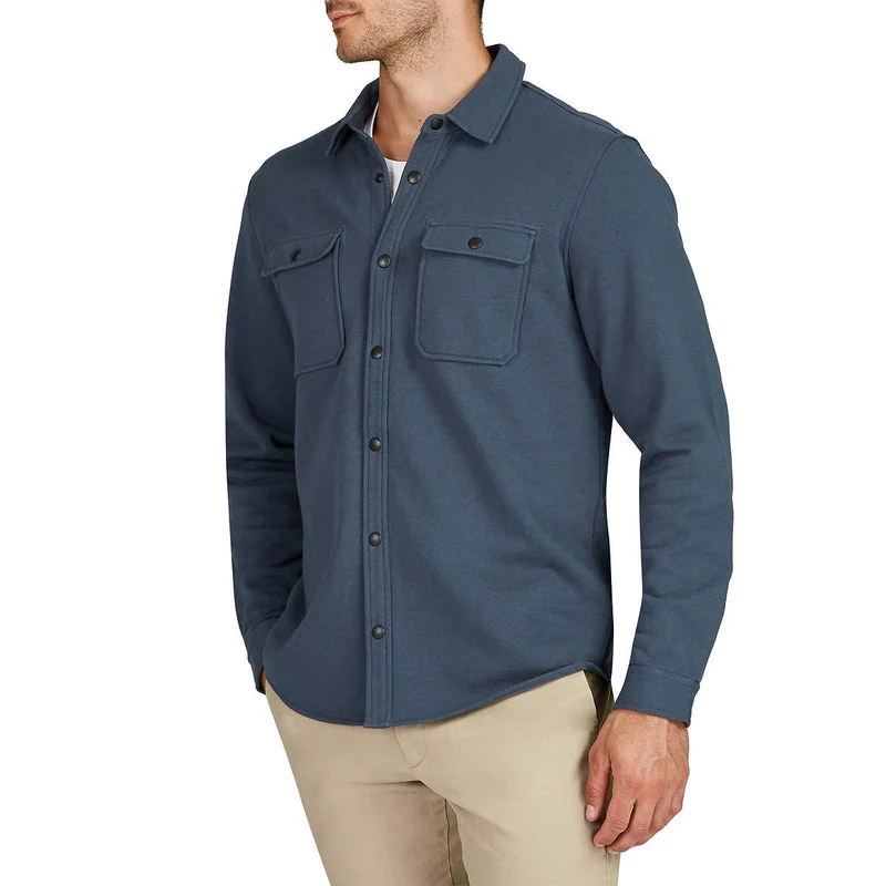 FRANK BY FRANK AND OAK – Veste Chemise en Tricot Lourd pour Homme