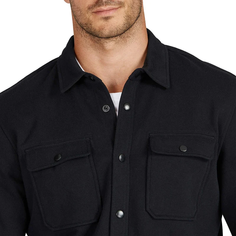 FRANK BY FRANK AND OAK – Veste Chemise en Tricot Lourd pour Homme