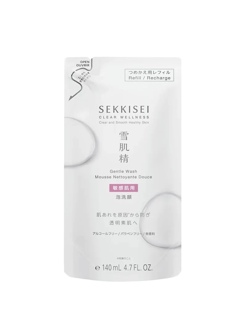 KOSÉ SEKKISEI Clear Wellness Gentle Wash Refill Facial Cleanser 140mL