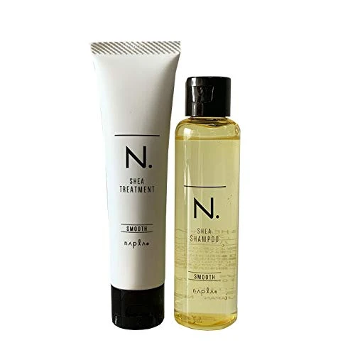 Napla N. N. Shea Shampoo 80ml & Treatment 65g Smooth Mini Set for Firmness & Strength