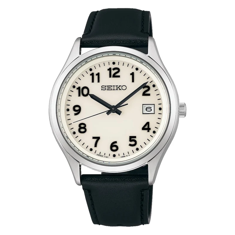 SEIKO Selection Solar Watch Men Full Arabic Dial Black SBPX157