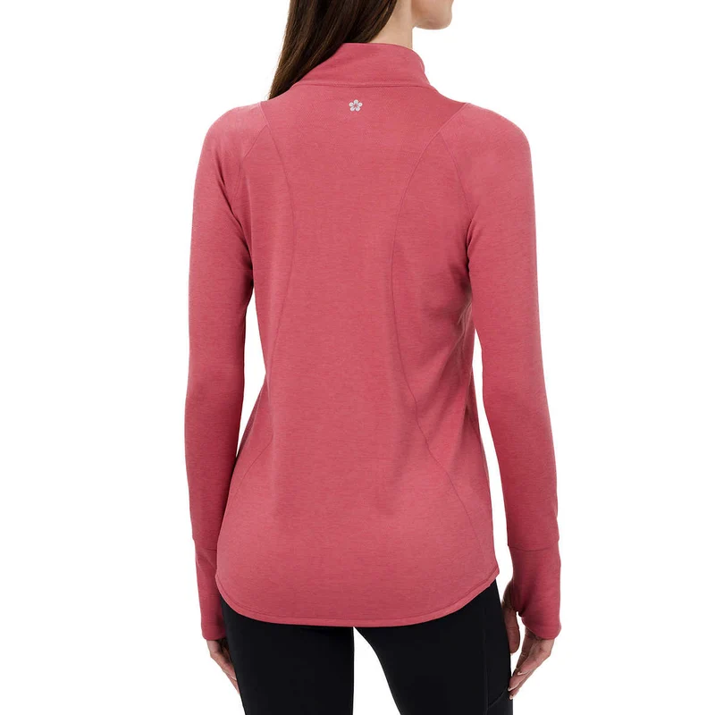 TUFF ATHLETICS - Chandail d'Exercice à Glissière un Quart pour Femme