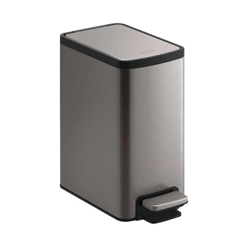 KOHLER - Ensemble de 2 Poubelles en Acier Inoxydable avec Pédale