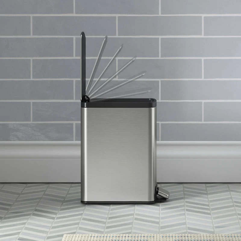 KOHLER - Ensemble de 2 Poubelles en Acier Inoxydable avec Pédale