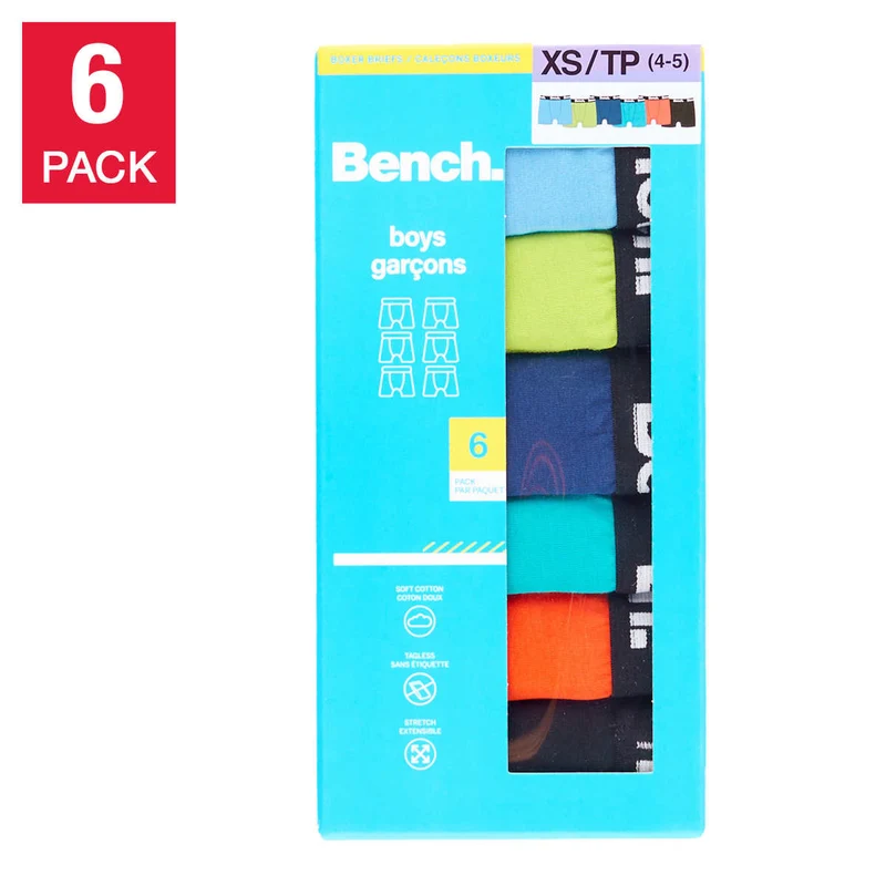BENCH - Paquet de 6 Caleçons Boxeurs pour Garçons