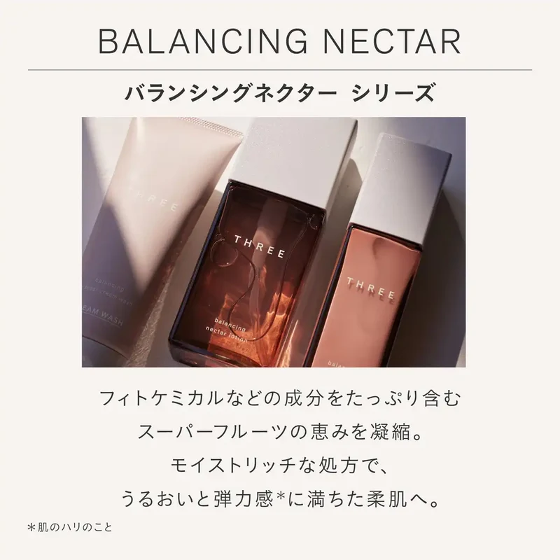 Three Facial Cleanser Balancing Nectar Cream Wash 100G for Radiant Skin