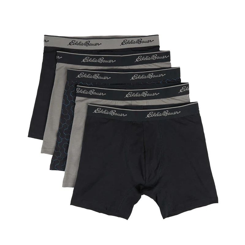 EDDIE BAUER - Paquet de 5 Caleçons Boxeurs pour Homme