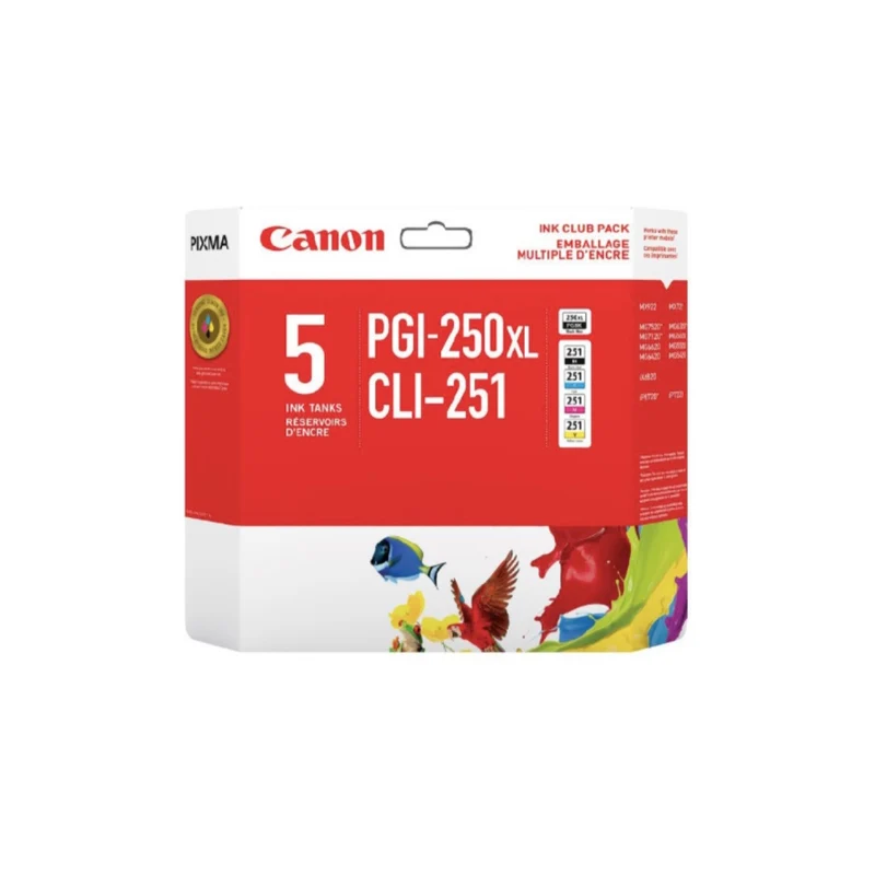 CANON - Emballage Multiple d'Encre PGI-250XL/CLI-251