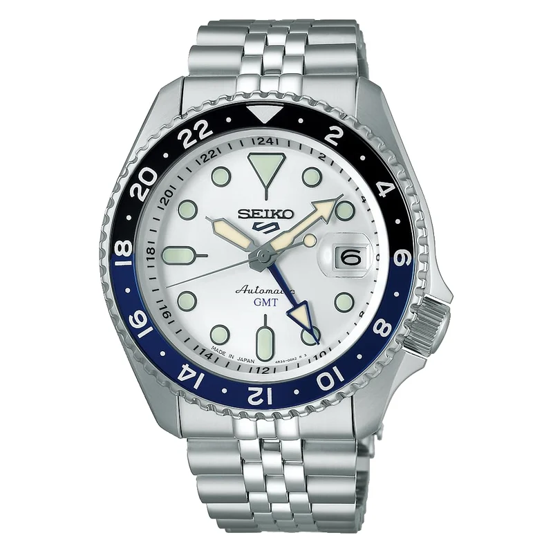 SEIKO 5 Sports SBSC017 Men's SKX GMT Automatic Watch White Dial Made in Japan