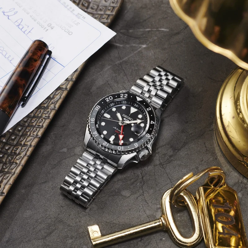 SEIKO 5 Sports SBSC001 Men's SKX GMT Automatic Watch Black Dial Made in Japan
