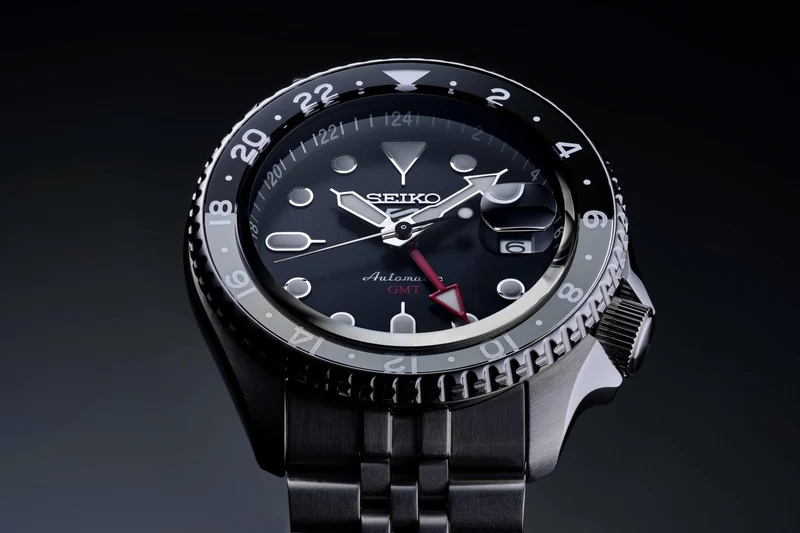 SEIKO 5 Sports SBSC001 Men's SKX GMT Automatic Watch Black Dial Made in Japan