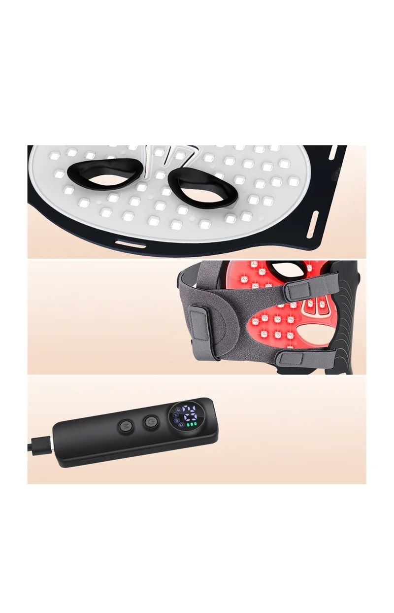 Masque luminothérapie LED - 7 couleurs - Visage