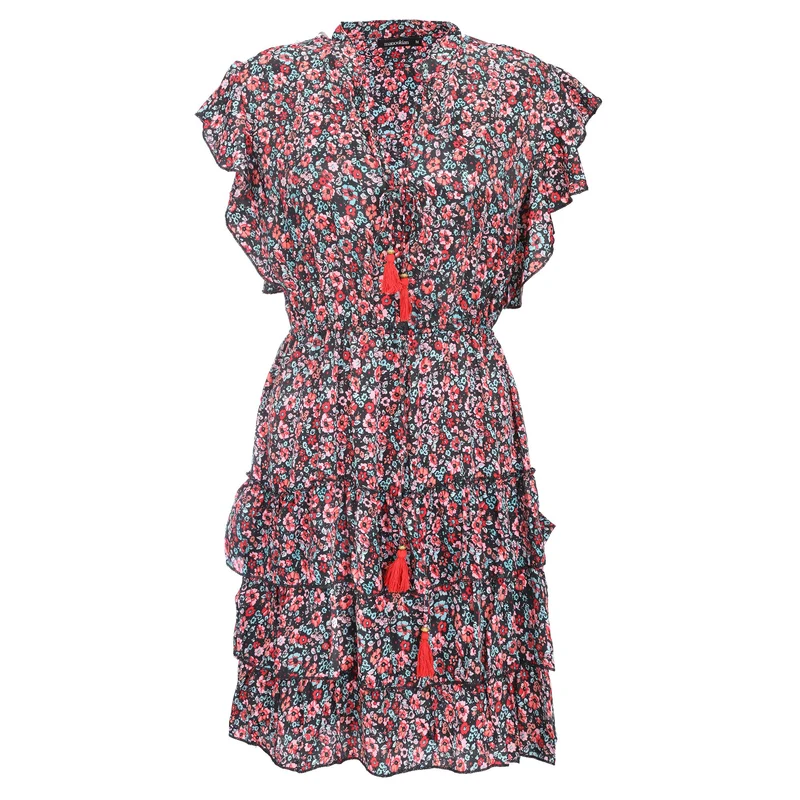 ROBE COURTE 3 VOLANTS DU S AU L