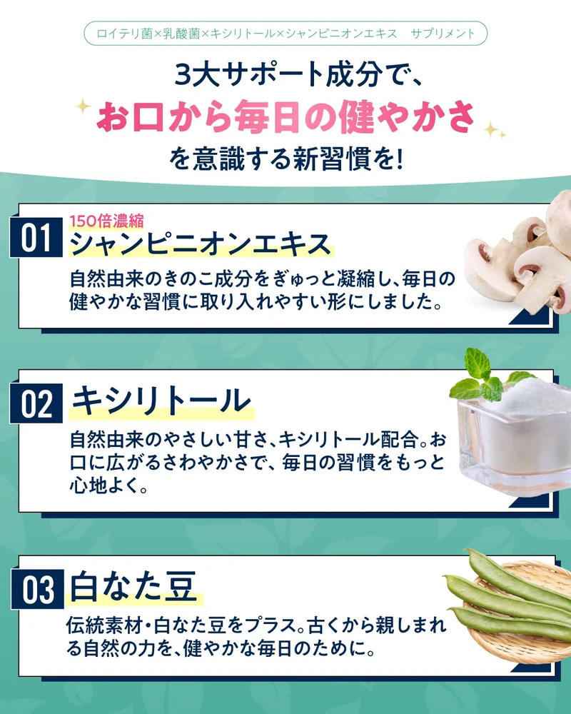 Asahi Group Foods Bifilal Supplement with 36B L Reuteri Probiotics Mint 30-Day