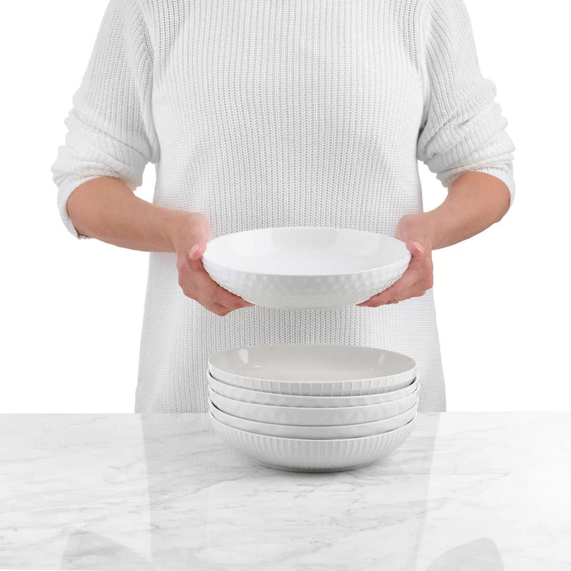 TRUDEAU - Ensemble de 6 Bols Repas en Porcelaine