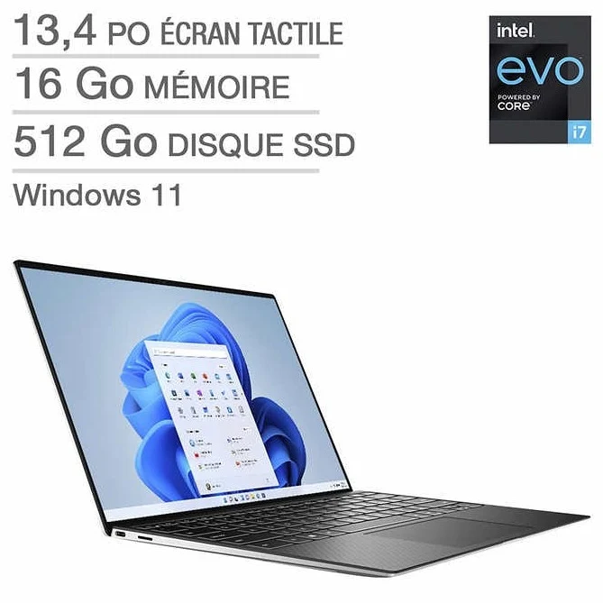 DELL - Ordinateur Portable XPS 13 Intel Inside Evo i7 *Boite Ouverte*