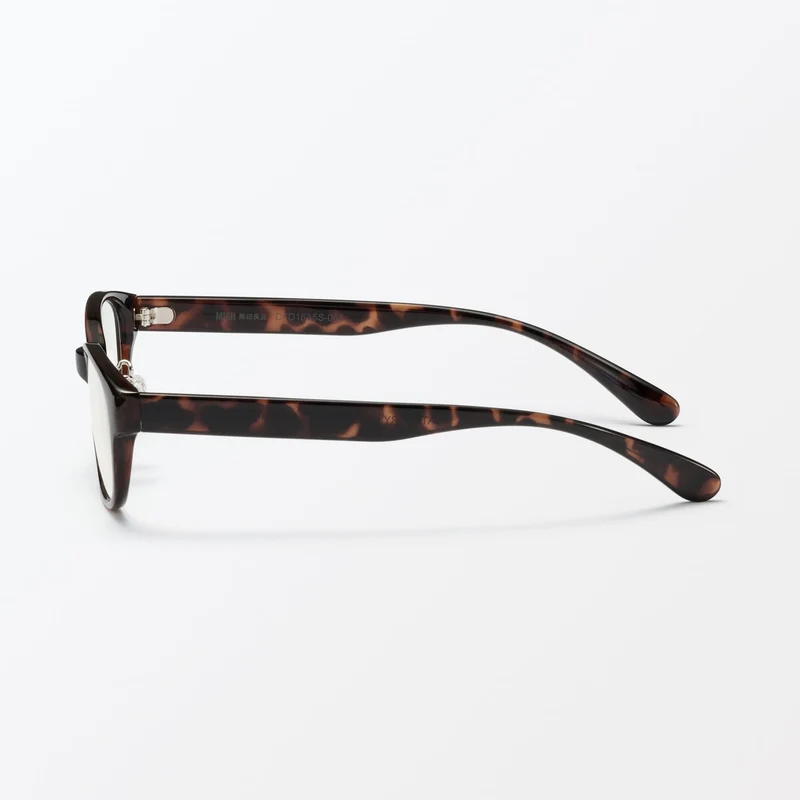 MUJI Blue Light Blocking Oval Sunglasses Unisex Adult DFD16A5S Brown