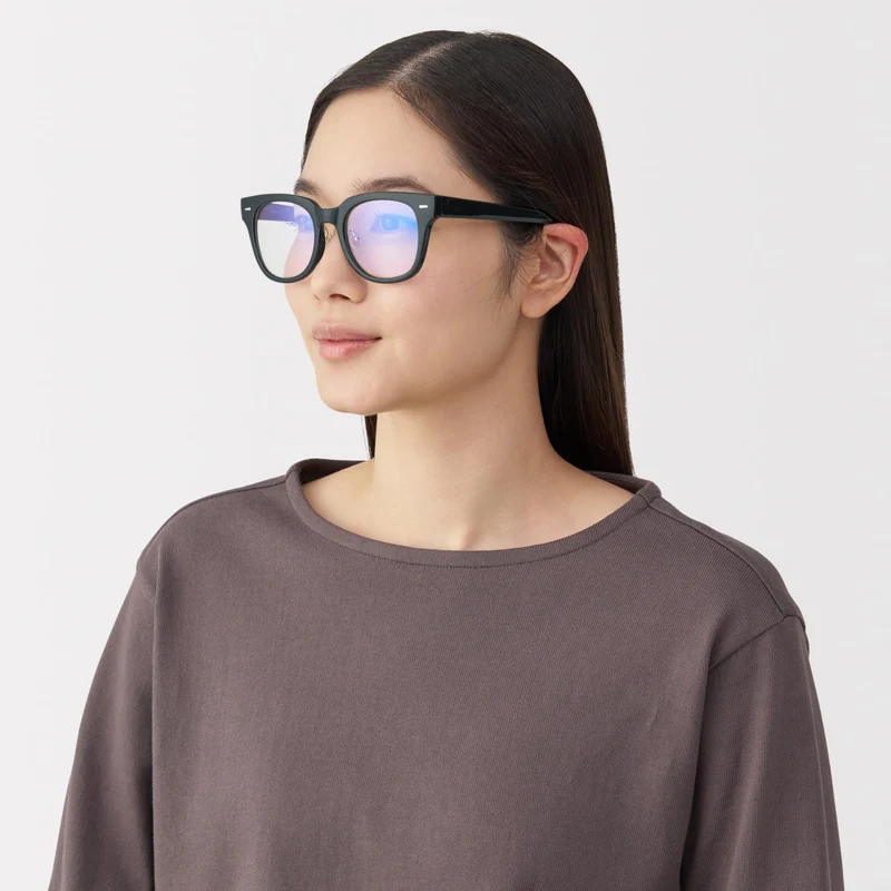 MUJI Blue Light Wellington Sunglasses Unisex Adult DFD20A5S Black
