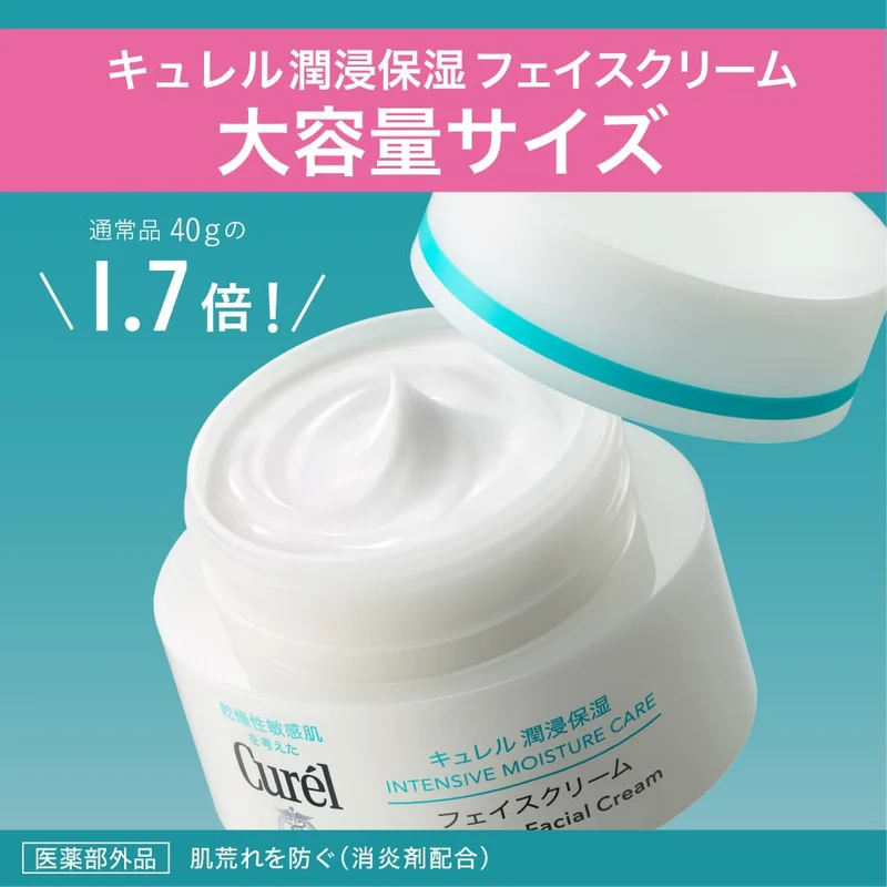 Curel Moisturizing Face Cream 70g Hydrating Skincare for Dry Skin