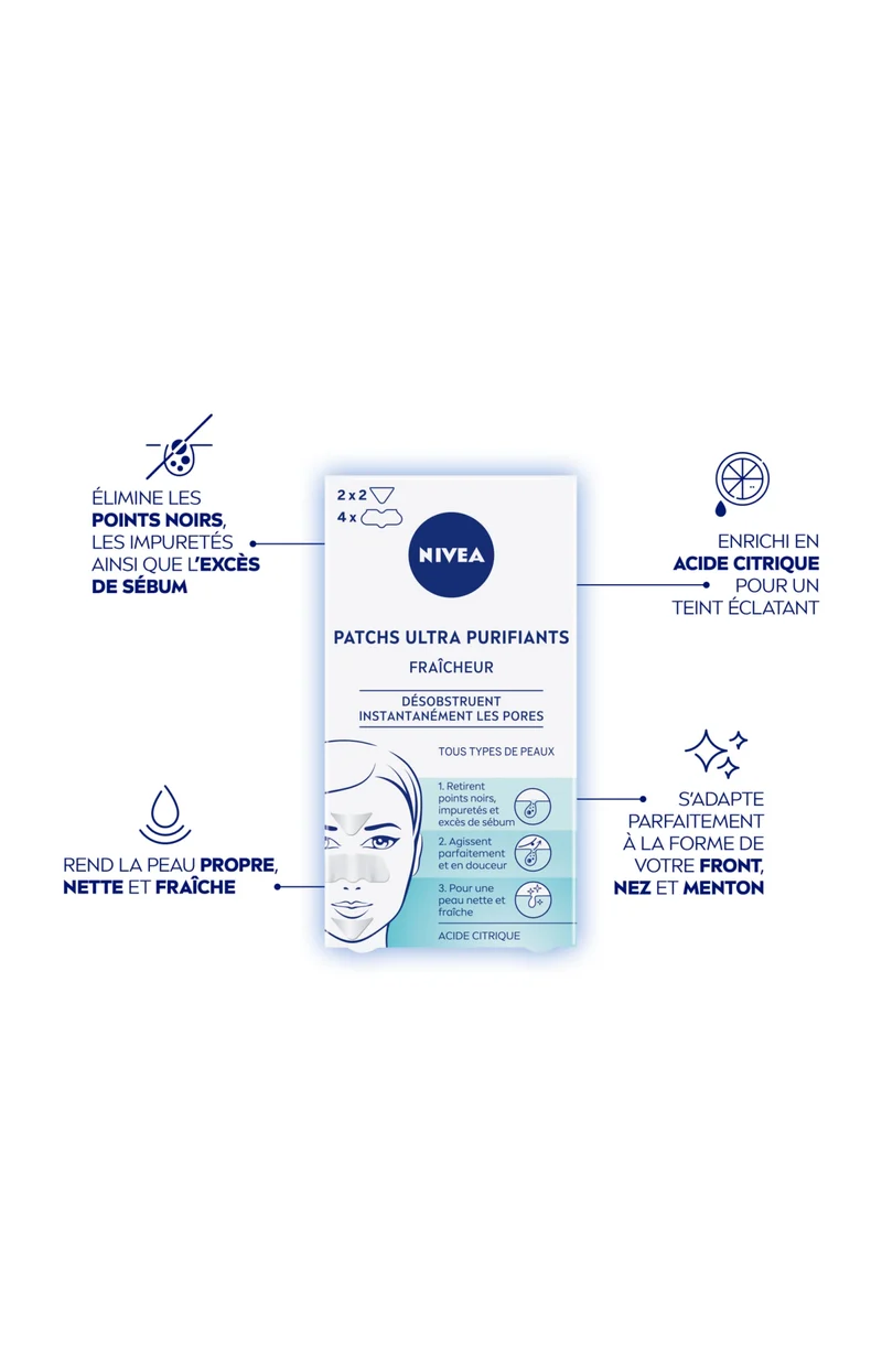 Patchs Purifiants Visage - Acide citrique