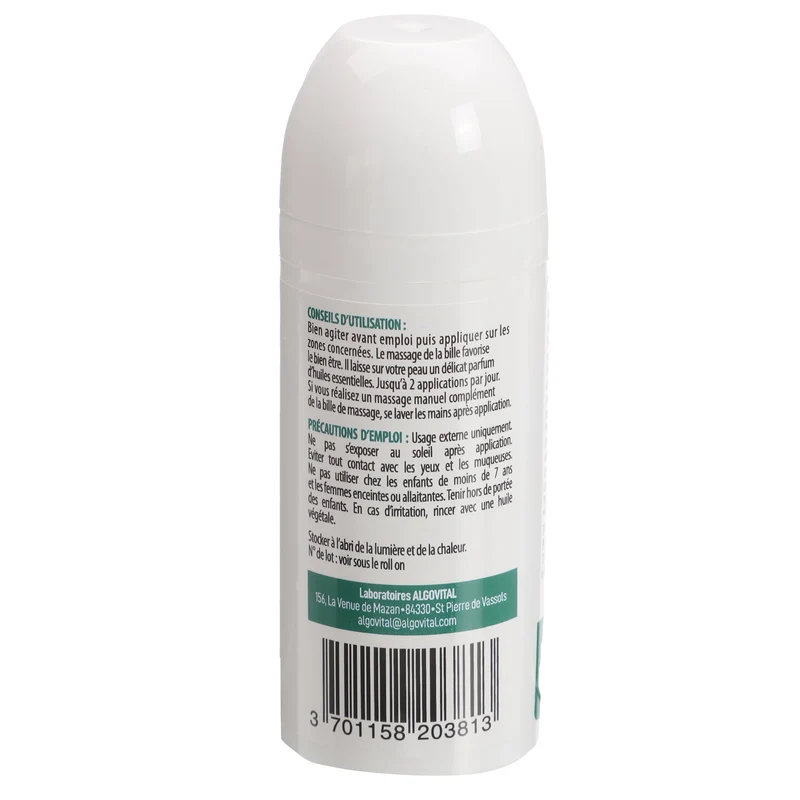 Roller massant aux 16 huiles essentielles bio