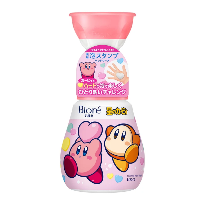 Biore U Heart-Shaped Kirby Foam Hand Soap Mild Citrus 240Ml Quasi-Drug