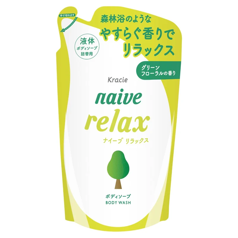 Naive Relax Body Soap Refill 380ml with Theanine for Calm Skin