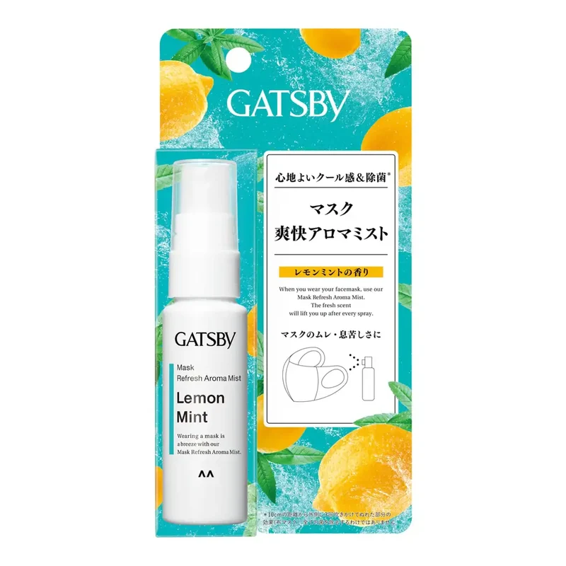 Gatsby Mask Refreshing Aroma Mist Lemon Mint 30Ml - Portable Disinfectant Spray